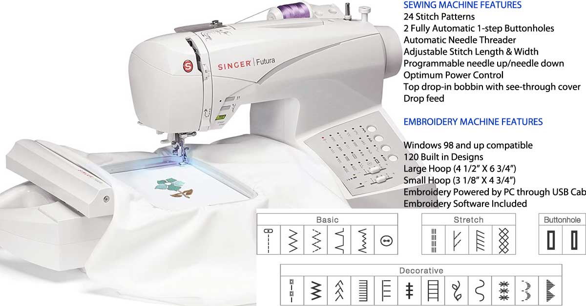 Review of Singer CE-150 Futura Sewing and Embroidery Machine