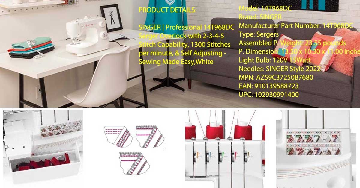 Singer Professional 5 14T968DC Overlock Machine