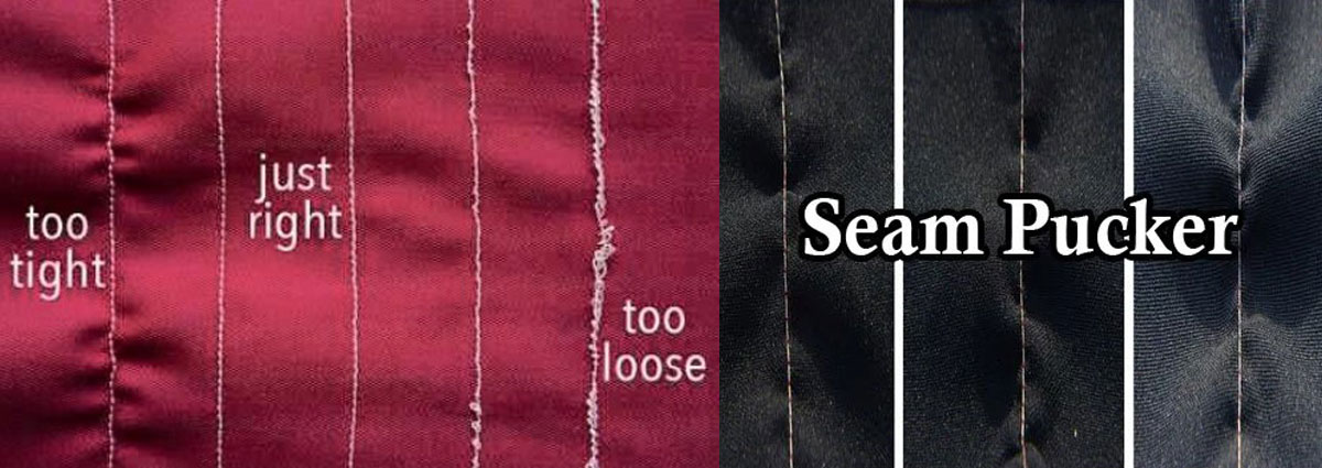 The seam puckering