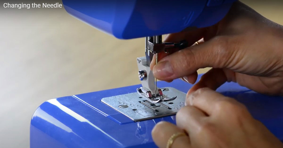 how to change a needle on a Janome sewing machine