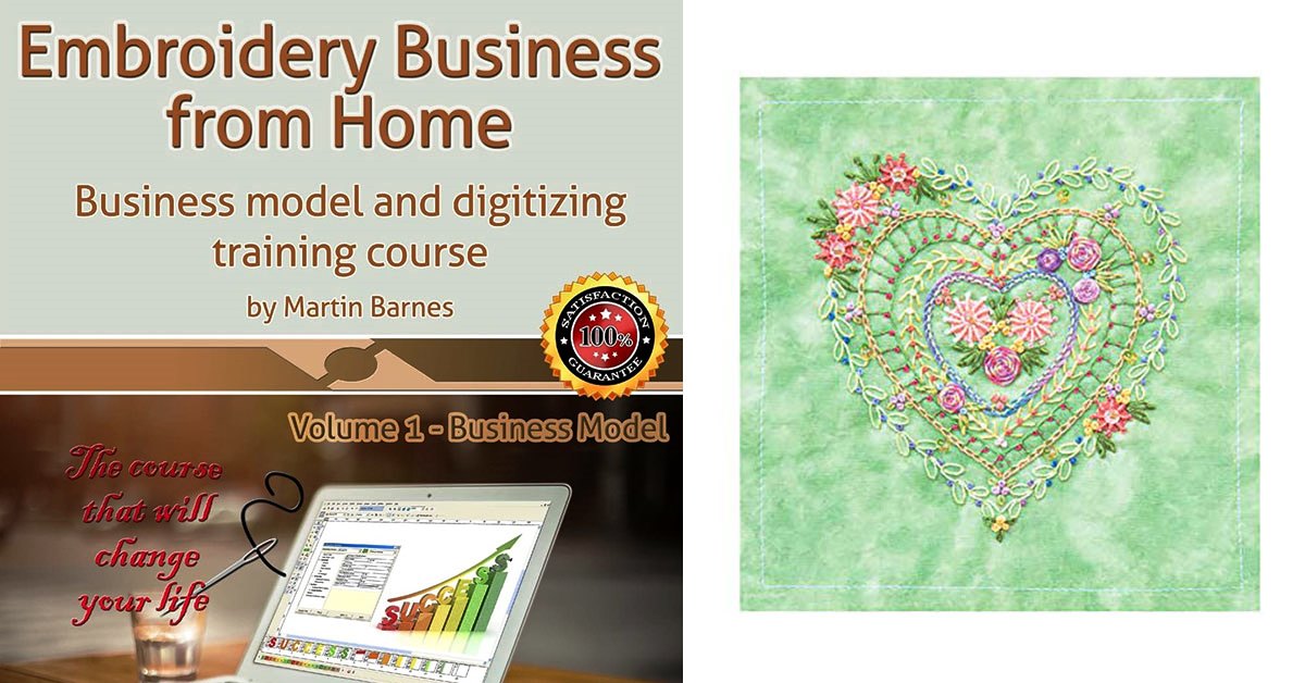 Embroidery Business from Home: Business Model and Digitizing Training Course by Martin Barnes (Author); Photo: Amazon